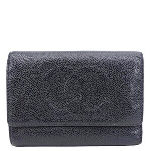 Chanel  Timeless CC Caviar Leather Wallet Black